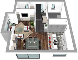 Stadtvilla 161 - 0 - 22 Erdgeschoss 3D_k