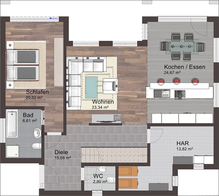 Bauhaus 232 Erdgeschoss W 32