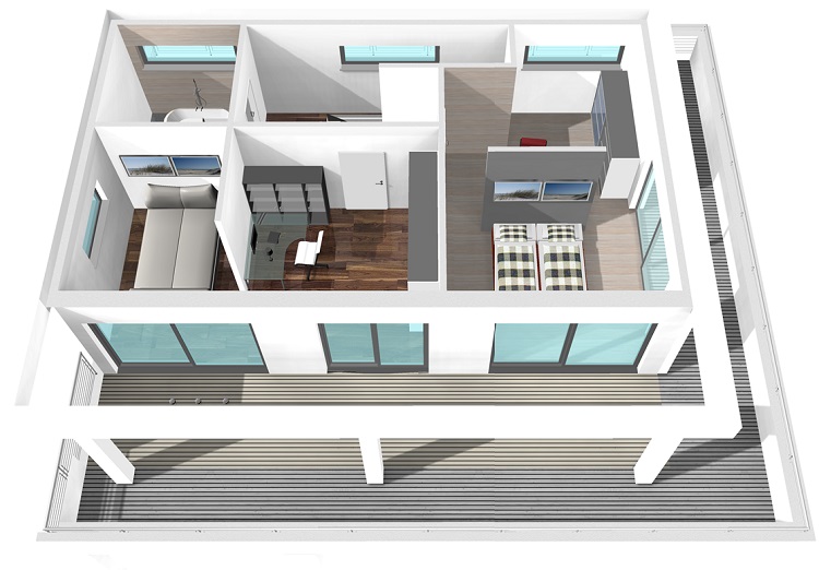 Bauhaus 232 W 32 Obergeschoss-3D