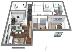 Bungalow 113 - 25 Erdgeschoss 3-D_k