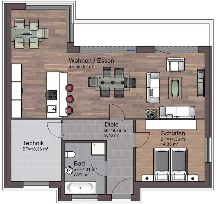 Bungalow 92 - F Erdgeschoss