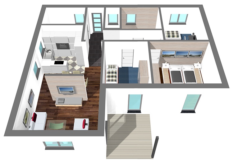 Bungalow CL 11 - 102 - 26 EG - 3D