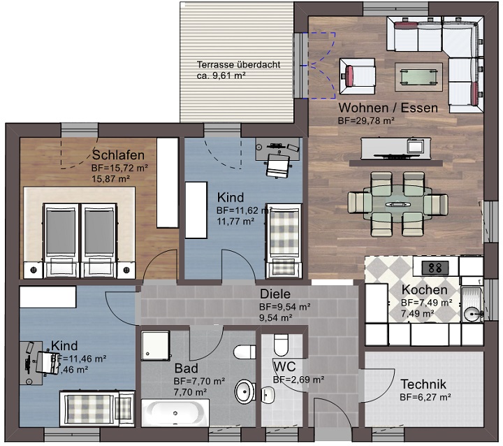Bungalow CL 11 - 102 - 26 Erdgeschoss