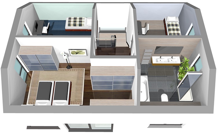 EFH - 127 - 36 - 160 - Obergeschoss 3D