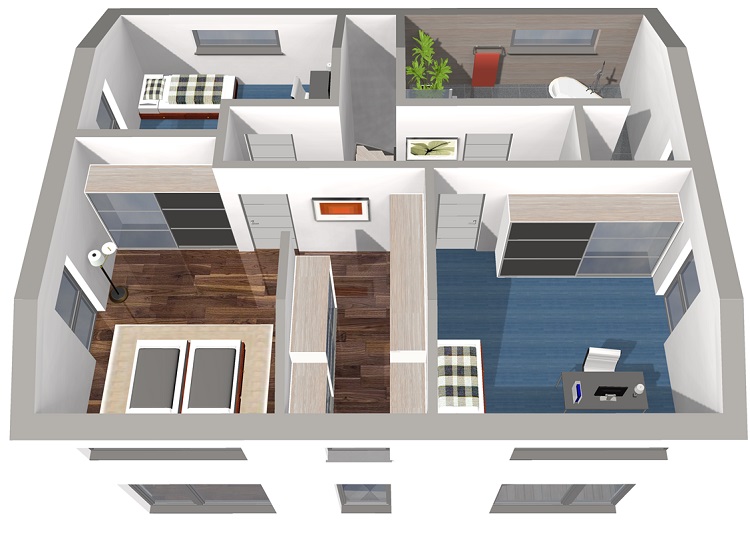 EFH 164 - 22 - 180 Dachgeschoss-3D