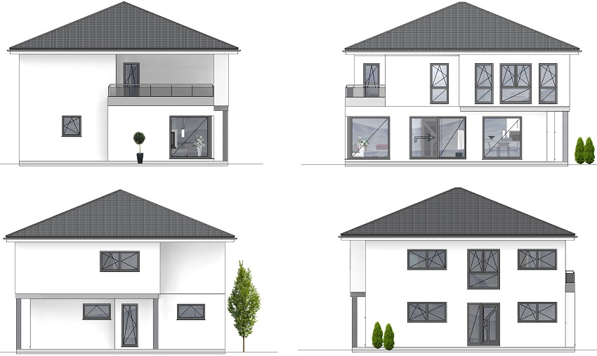 Lugano Grundriss - Ansichten