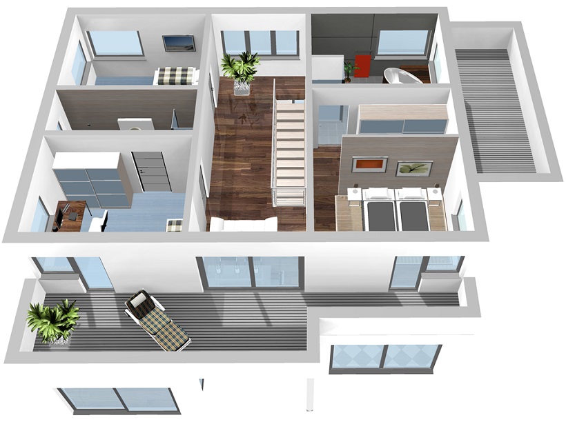 Neapel Obergeschoss 3D