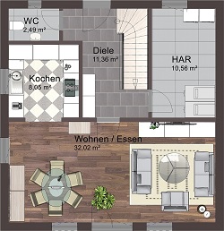 Neckargerach - E 126 Erdgeschoss_K