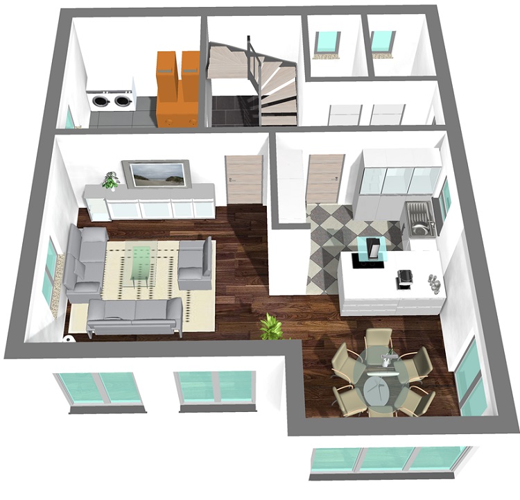 Rottweil - E 141 Erdgeschoss - 3D